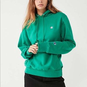 green champion reverse weave hoodie